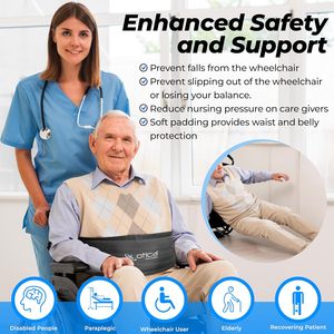 Cojín Ajustable para Respaldo de Silla de Ruedas, Almohadilla de Soporte para Asiento Acolchada, Cinturón de Cuidado Corporal para Uso Diario en Movilidad - Product Image 3