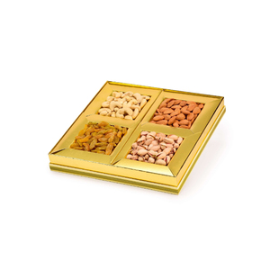 Plateau de service moderne en métal pour dattes, noix, bonbons et fruits secs – Organisateur de table pour la maison, l'Aïd et le Ramadan - Product Image 2