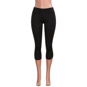 Pantalon de yoga pour femme, blanc, en maille, uni, coupe capri, taille haute, sans couture, effet push-up, pour la course et le fitness, legging unisexe, prix abordable, OEM - Product Image 5