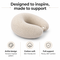 Oreiller de voyage en peluche en forme de U pour les vacances, oreiller cervical à récupération lente, oreiller de voyage pour dormeurs latéraux