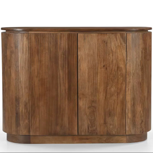 Mueble de Almacenamiento Clásico Moderno de 2 Puertas en Madera de Mango para Sala de Estar - Product Image 1