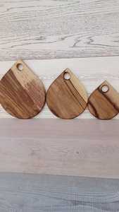 Wooden Cutting Board Fruit and <b>Vegetable</b> <b>Cutter</b> Board with Handle Hole Rectangular Round Hexagonal Kitchen Prep - Product Image 2