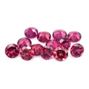 Lote al por mayor de piedras preciosas sueltas de rodolita rosa natural de 6x6 mm, corte redondo, calidad AAA++, calibradas, para la fabricación de joyas. - Product Image 1