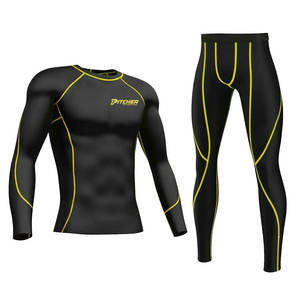 Ensemble de rashguards pour hommes, best-seller, résistant à la transpiration, vêtements de sport athlétiques et pour l'entraînement - Product Image 1