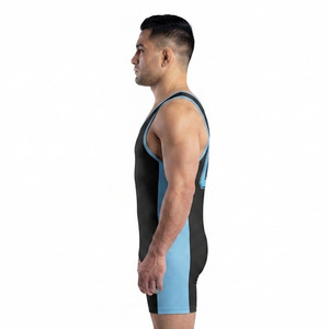 Combinaison de lutte respirante pour hommes, personnalisable par sublimation, coupe compressive - Product Image 3