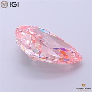 เพชร CVD ที่ได้รับการรับรองจาก IGI น้ำหนัก 2.00 กะรัต รูปทรงลูกแพร์ สีชมพูสดใสแฟนซี ความสะอาดระดับ VVS2 สำหรับออกแบบจี้ตามสั่ง - Product Image 5