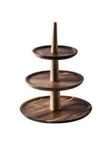 Soporte de madera para exhibir postres con base resistente, perfecto para servir pasteles y cupcakes - Product Image 6