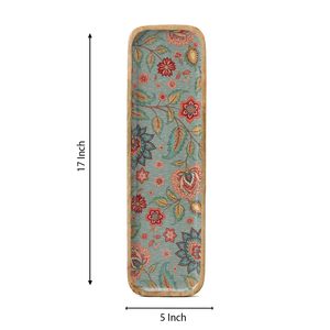 Restaurant Server Top Notch Wooden Printed Rectangular <b>Platter</b> Handcrafted Exclusive Design Decorative for Home Usage - Product Image 2