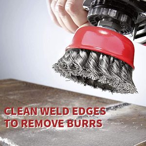 Steel <b>Wire</b> Wheel Eco-Friendly Chimney Cleaning <b>Brush</b> with Plastic Handle - Product Image 4