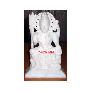 Escultura de Shiva en Mármol Blanco Puro, Atractiva y Hermosa, en Posición de Danza, con Acabado Super Pulido para Fines Religiosos - Product Image 6
