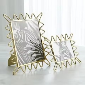 Designer Style Metal Glass Photo <b>Frame</b> Elegant <b>Picture</b> Display Premium Interior Accent - Product Image 3