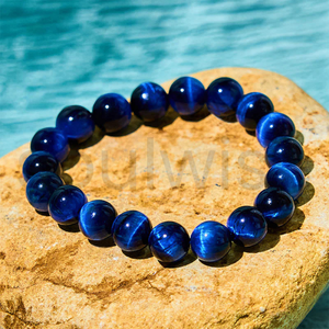 Pulsera con amuleto de Buda de ojo de tigre y hematita de Divine Solutions, regalo unisex - Product Image 6