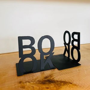 Sujetalibros compactos de acero para organizador de estanterías pequeñas, soporte fuerte para mesa de estudio en casa, biblioteca y escritorio de oficina - Product Image 1