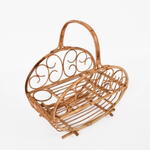 Revisteros de ratán premium al mejor precio, soporte de mimbre natural para organizar revistas y libros - Product Image 2