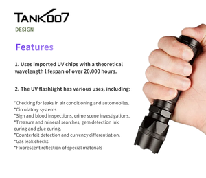 Linterna UV TANK007 365nm, Batería <span class=keywords><strong>18650</strong></span>, IPX8, Recargable - Product Image 6