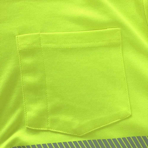Chemises réfléchissantes haute visibilité à manches courtes, vêtements de travail de sécurité pour travaux de construction industrielle, fabrication sur mesure OEM - Product Image 5