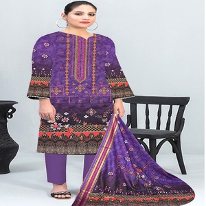 Hermoso traje de césped paquistaní Salwar Kameez de 3 piezas Diseños impresionantes AF Fashion Vol 1 Listo para ropa de fiesta diaria para mujeres - Product Image 3