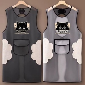 Delantal de Seda Gruesa de Calibre 18 (75x68cm) Resistente con Encanto Kawaii, Uniforme de Barman Unisex, Barrera contra Agua y Aceite, Detección de Agujas - Product Image 4