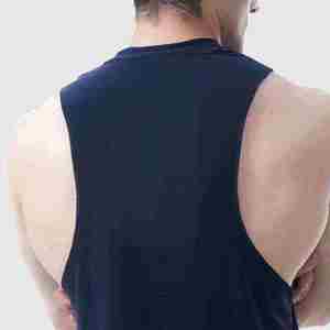 Camiseta sin mangas de algodón personalizada, estilo singlet, con efecto lavado ácido, para gimnasio, para hombre, con estampado personalizado, de corte oversize - Product Image 3