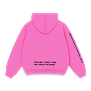 Sweat à capuche unisexe rose épais, style streetwear, avec motif imprimé en mousse, pour homme et femme - Product Image 3