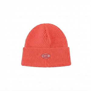DROGEN EXPORT Gorro de Invierno Unisex de Alta Calidad Personalizado Color Durazno 100% Acrílico Estilo Dobby Tejido a Máquina Prenda de Moda - Product Image 1