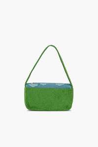 Beaded Embroidered Golf Scene Cosmetic Bag with Soft Handle and Zipper Closure Green Small Style Cosmetic Bags & <b>Cases</b> - Product Image 2