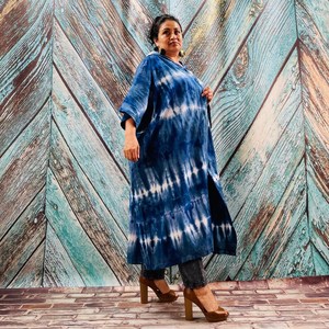 2025 Unisex Tie Dye Kimono Robe Sexy <b>Long</b> Summer <b>Dress</b> for Tall Women New Vacation Holiday Look with 1 Piece Tie Dye Kimono - Product Image 4