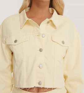 Ensemble 2 pièces pour femmes 2022 : short et veste en jean coloré en coton biologique – Vêtements féminins tendance - Product Image 3