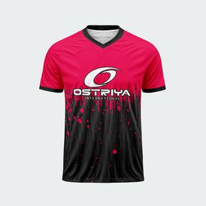 Camiseta de Fútbol Ligera y Moderna con Cuello en V para Adultos, Ropa Deportiva Personalizada con Impresión de Nombre en Color Sólido, Alta Calidad - Product Image 1