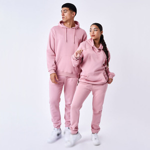 ชุดเซ็ตฮู้ดดี้แทรคสูทแบบยูนิเซ็กซ์ขายส่ง เสื้อสเวตเชิ้ตผ้าฝ้ายฟลีซแบบสวมหัวขายส่ง ชุดจ็อกเกอร์ ผู้ผลิต OEM - Product Image 2