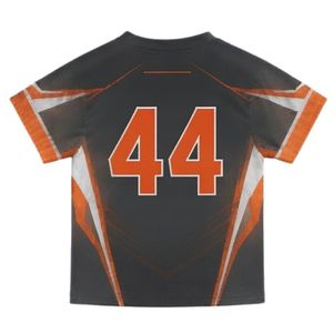 Unisex Gray Orange Sublimated Lacrosse Jersey Lightweight <b>Polyester</b> Reversible Sports <b>Shirt</b> Match Training Team Wear - Product Image 2