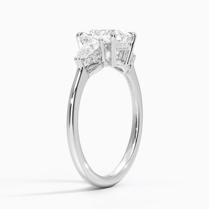 SOJ <b>Ring</b> 09 Princess Cut 925 Silver Adorned Opera Three Stone Diamond <b>Ring</b> 2ct D Color VVS1 Moissanite GRA Certified Low Price - Product Image 2