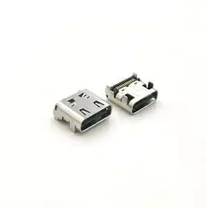 24 Pin USB 3.1 Type C Female Socket DIP SMT 180 Degree Connector For Computer Electronics Adapter