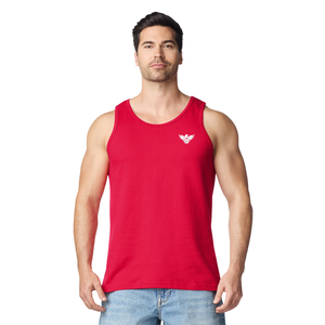 <b>Mens</b> Sleeveless Tank Top <b>Running</b> Gym Workout Fitness Training Casual 100% Cotton Soft Breathable Athletic Summer <b>Vest</b> Logo Front - Product Image 1