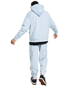 Conjunto de Sudadera y Pantalones Deportivos de Algodón de Alta Calidad, Estilo Urbano, Corte Holgado, Personalizable para Hombre - Product Image 4