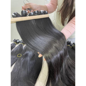 Extensiones de Cabello Largo a la Moda de 20 Pulgadas en Oferta, Color Liso Natural, Vietnamitas, las Más Vendidas, Trama Personalizable, Remy - Product Image 5
