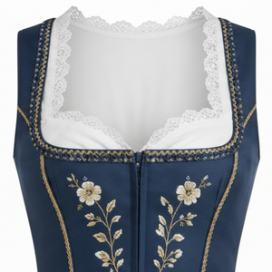 Elegante Vestido Dirndl para Mujer, Tela Transpirable, Sin Mangas, Diseño Oktoberfest, Ajuste Cómodo, Ideal para Festivales - Product Image 5