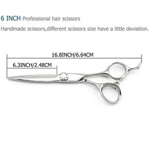 Tijeras de Barbero de Alta Calidad de 6 Pulgadas, Acero 440C, Certificación ISO, Personalizables para Corte de Cabello Profesional - Product Image 3