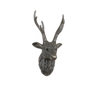 หัวกวางติดผนังอะลูมิเนียมสีเงิน ขนาด 18 ซม. x 43 ซม. ของตกแต่งผนังรูปสัตว์สไตล์โมเดิร์น งานศิลปะติดผนังโลหะ สำหรับห้องนั่งเล่นสุดหรู - Product Image 4
