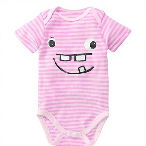 2026 Latest Design 100% Organic Cotton Romper Short Sleeve Infant Bodysuit Eco-friendly Breathable Unisex Summer Factory Direct - Product Image 1