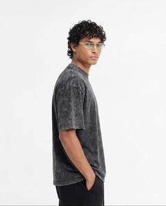 Camiseta de algodón tie-dye extragrande para hombre, manga corta, cuello redondo, estilo casual, tejido jersey, corte regular - Product Image 3
