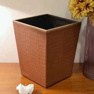 ถังขยะโลหะสีดำทองหรูหราทรงสี่เหลี่ยมพร้อมหูจับและขาตั้ง - Product Image 4