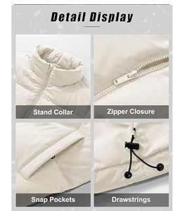 เสื้อโค้ทกันหนาวแบบซิปเต็มตัวสำหรับผู้หญิง พร้อมฮู้ด - Product Image 4