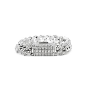 Bracelet élégant en moissanite et diamant, argent sterling 925, chaîne à maillons pour femme, bijou tendance, cadeau - Product Image 5