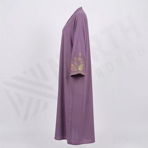 Fabricantes de Ropa Abaya, Vestido Musulmán Personalizado para Mujer, Abaya Kaftan Personalizada, Color Personalizado, Abaya con Bordado Dorado, Nueva - Product Image 3