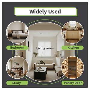 Porte in Vetro Trasparente a Doppio Pannello 6 Ante Porta Interna Francese in Vetro Trasparente con Anima Solida Pre-Finita Pannello Singolo 24x80 Pollici - Product Image 5