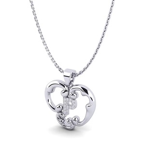 Pendentif lettre au design magnifique, argent + moissanite, plaqué cristal, look luxueux, style hip hop, bijou unisexe. - Product Image 2