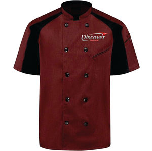 Veste de chef en polyester à manches longues avec fermeture boutonnée, uniforme unisexe pour restaurant et bar - Vente en gros d'usine - Product Image 2