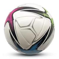 Ballons de football en cuir PU coloré et durable pour l'entraînement en salle, cousus à la machine, taille 3, modèle S-900, pour adultes, personnalisables, fabriqués au Pakistan