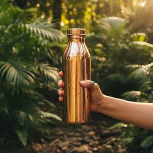 Modern Luxury <b>Copper</b> <b>Drinking</b> <b>Bottle</b> with Large Capacity for Home & Outdoor Use - Product Image 3